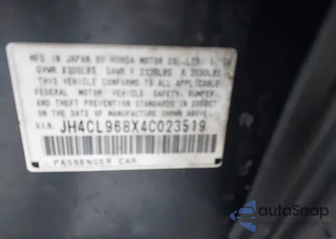 2004 Acura Tsx из США, поврежденный, VIN JH4CL968X4C023519